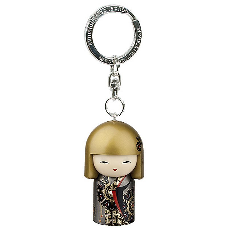 Kimmidoll and blessing doll keychain Hiro - Charms - Other Materials Black
