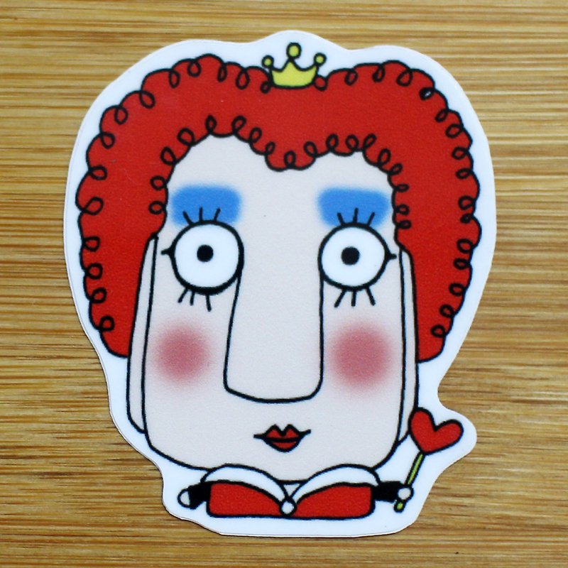 Waterproof Stickers (Small) _ Bad Guy Series 09 (Alice in Wonderland Heart Queen) - Stickers - Waterproof Material 