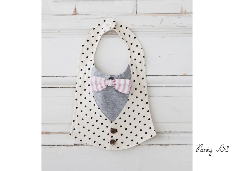 feebees scarf/kerchief/accessories-Party Bib_Japanese handmade scarf (vest white) - Bibs - Other Materials White