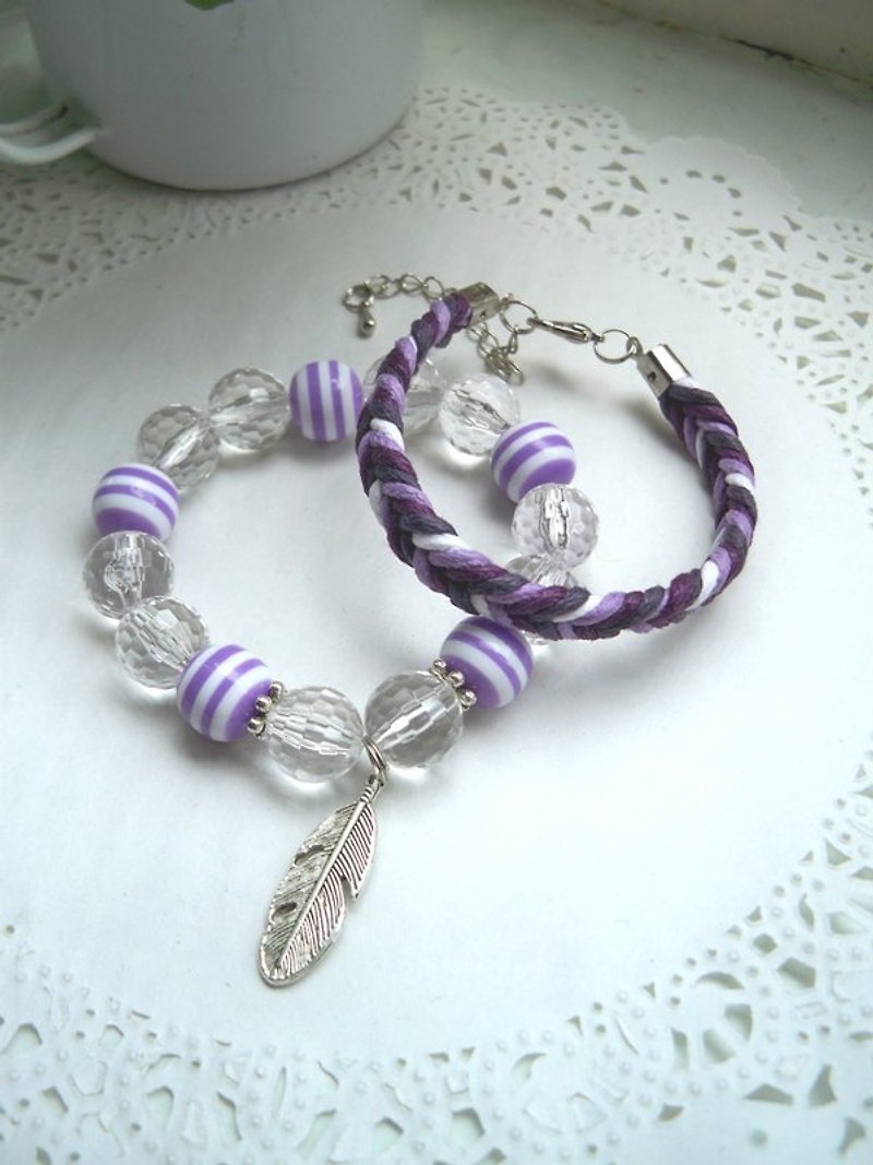 Through the heart candy bracelet - purple -2 article - Bracelets - Other Materials Purple
