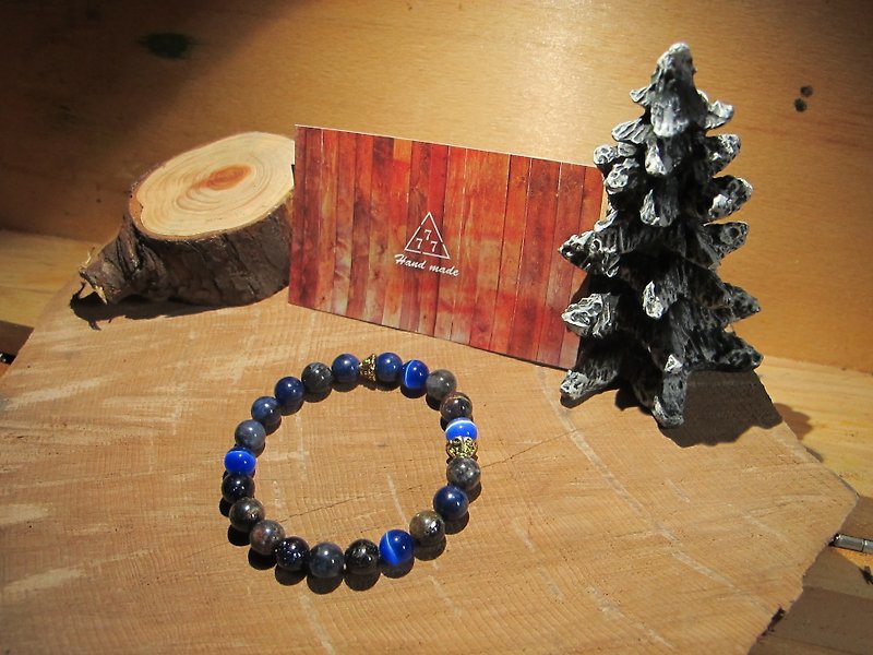 ▲ blue is the warmest color / handmade original stone bracelet - งานโลหะ/เครื่องประดับ - วัสดุอื่นๆ 