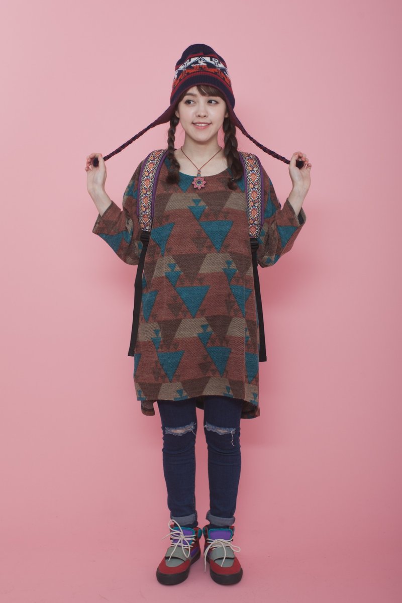 ☆saibaba ethnique //倒三角特殊剪裁衣 ☆ - Women's Tops - Other Materials Multicolor