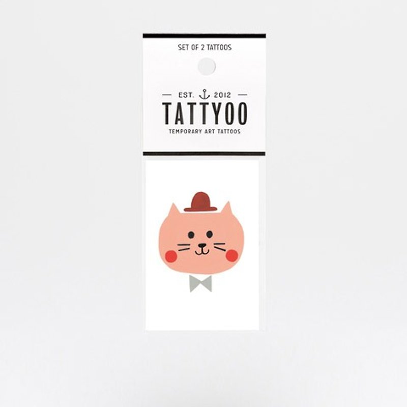 查理貓 刺青紋身貼紙 | TATTYOO - 紋身貼紙 - 紙 多色