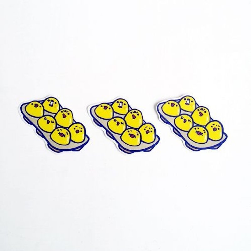 1212 fun design waterproof stickers funny stickers everywhere - Packed eggs Baby - Stickers - Waterproof Material Yellow