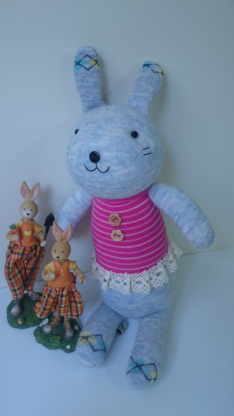 綿綿兔  玩偶 襪子娃娃 兔子 - 公仔模型 - 其他材質 