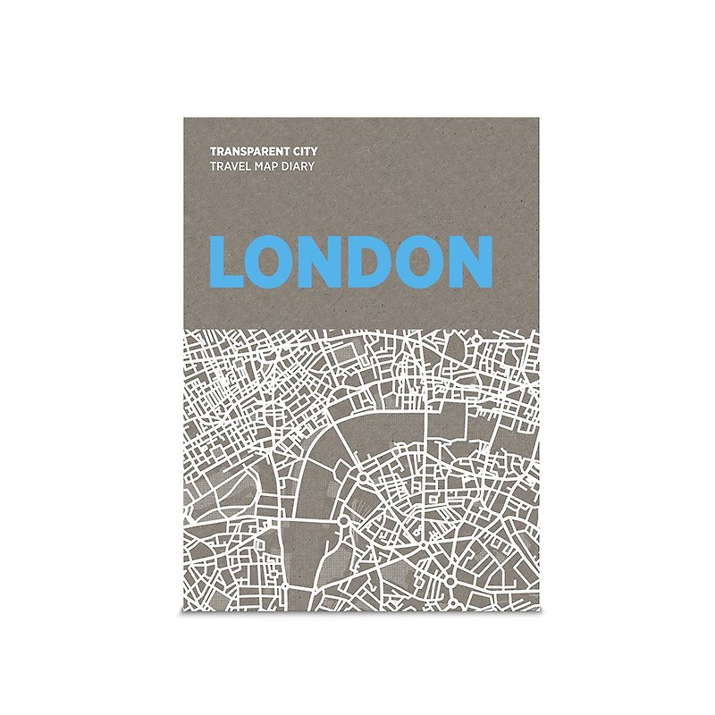 パロマー│都市の透明な地図を描く（ロンドン） - 地図 - 紙 グレー