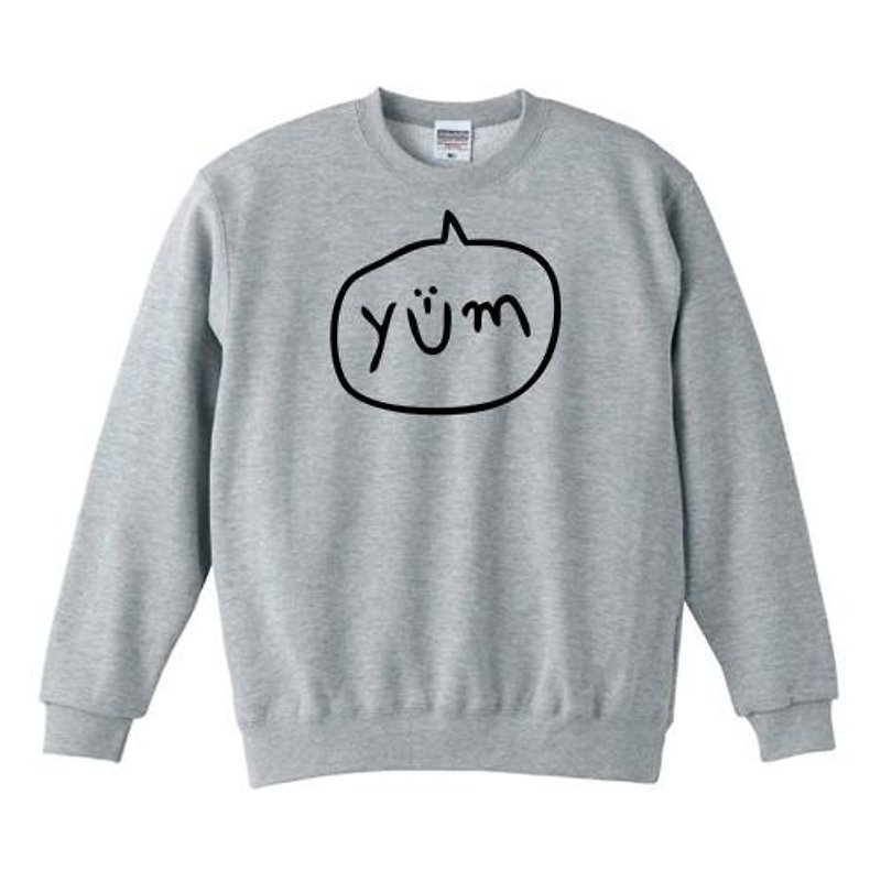 yum sweatshirt - เสื้อฮู้ด - ผ้าฝ้าย/ผ้าลินิน สีเทา