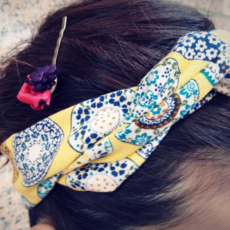 [CURLY CURLY] Pattern Edition / Handmade Hairband - Hair Accessories - Other Materials Multicolor