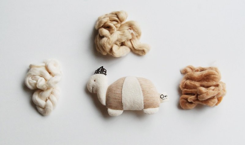 地球樹-「有機棉系列」- 天衣無縫 日本製 有機棉baby玩具系列_烏龜 - 寶寶/兒童玩具/玩偶 - 棉．麻 
