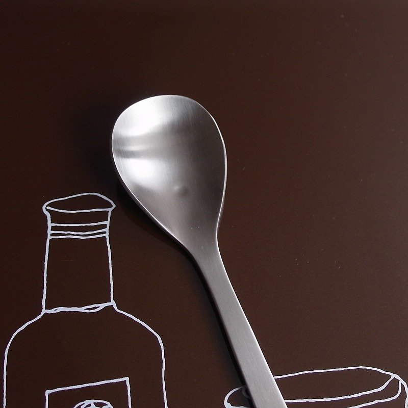 [Japan Shinko] Japanese designer series-nendo Sato smile dimple-small spoon - Cutlery & Flatware - Stainless Steel Silver