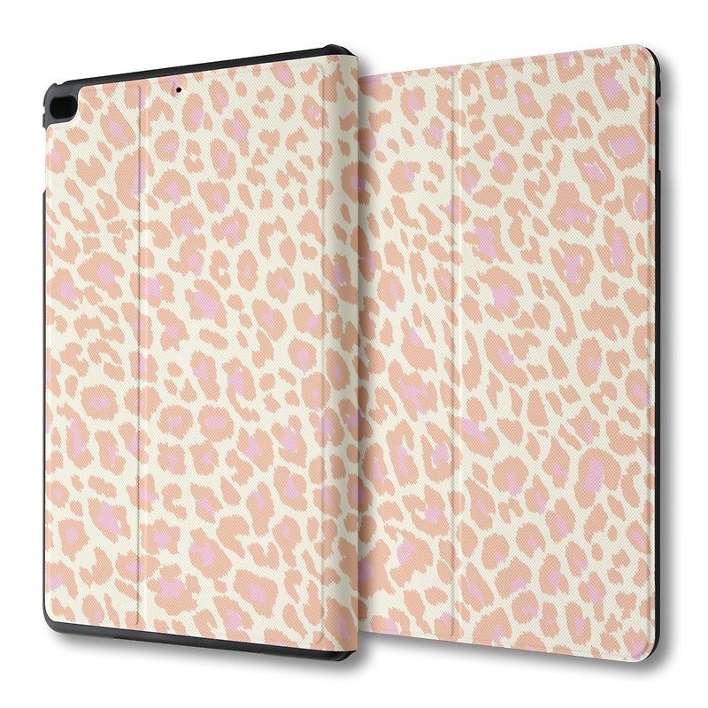 [Clearance offer] iPad mini flip-type protective case, flat leather case, pink leopard print 003 - Tablet & Laptop Cases - Faux Leather Pink