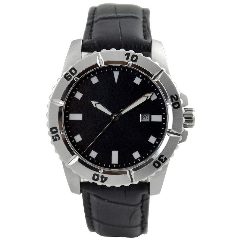 Design your Diver Watch I Free shipping worldwide - นาฬิกาผู้ชาย - สแตนเลส สีเทา