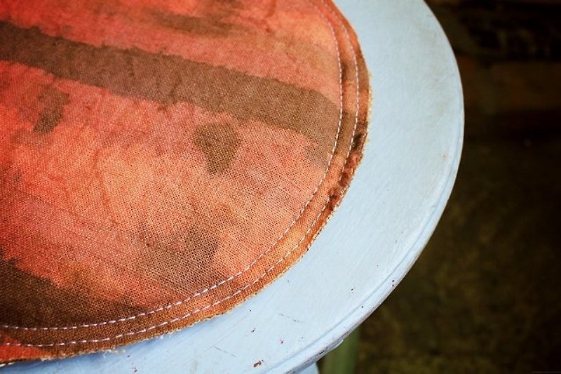 【ZhiZhiRen】夏日織織涼品/植物染杯墊 – 木星 - コースター - その他の素材 オレンジ
