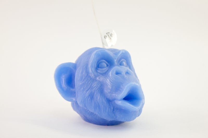 藍色黑猩猩造型香氛蠟燭 Chimpanzee Candle