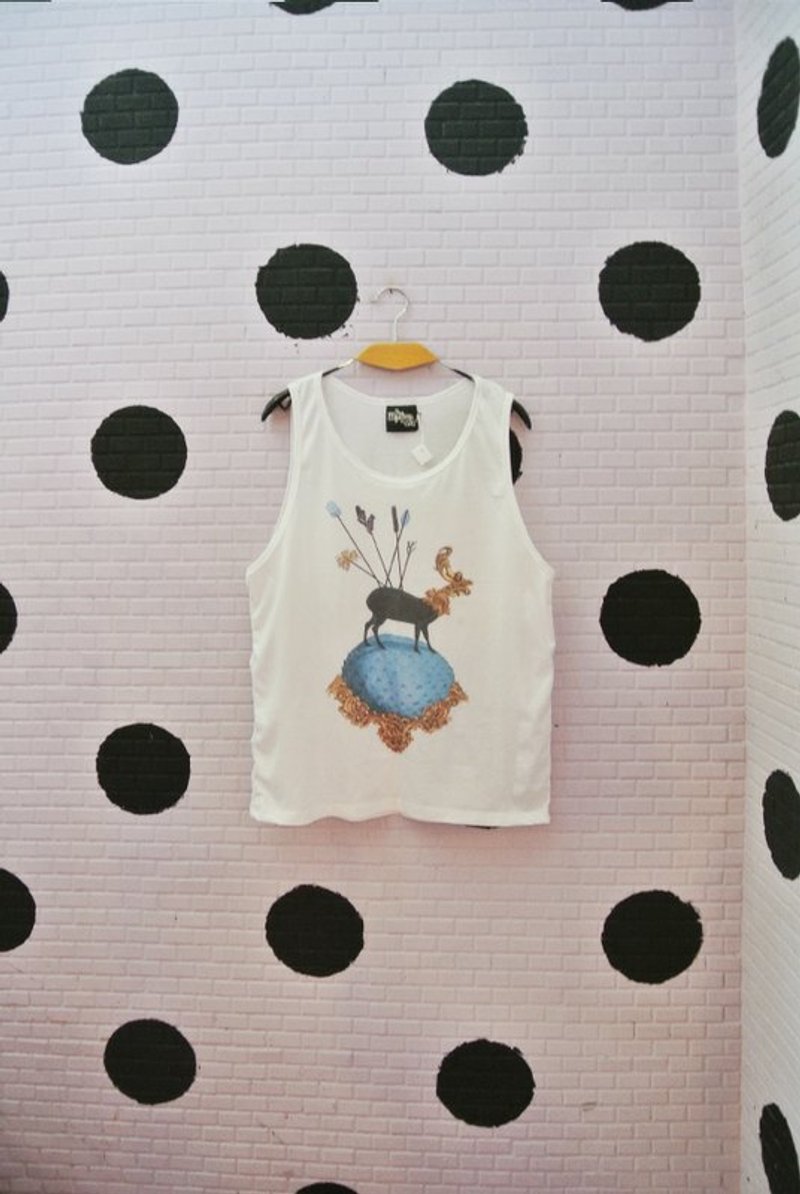 我不是文青我只是瘀青．涼涼背心 - 背心/無袖上衣 - 其他材質 白色