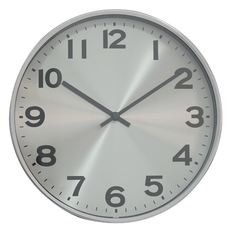 クラシック-最も透明な常設壁掛け時計（メタル） - 時計 - 金属 グレー