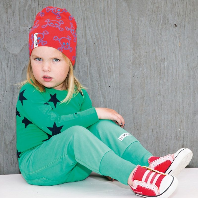 【Swedish children's clothing】Organic cotton onesies pants 1-2 years old green - กางเกง - ผ้าฝ้าย/ผ้าลินิน สีเขียว