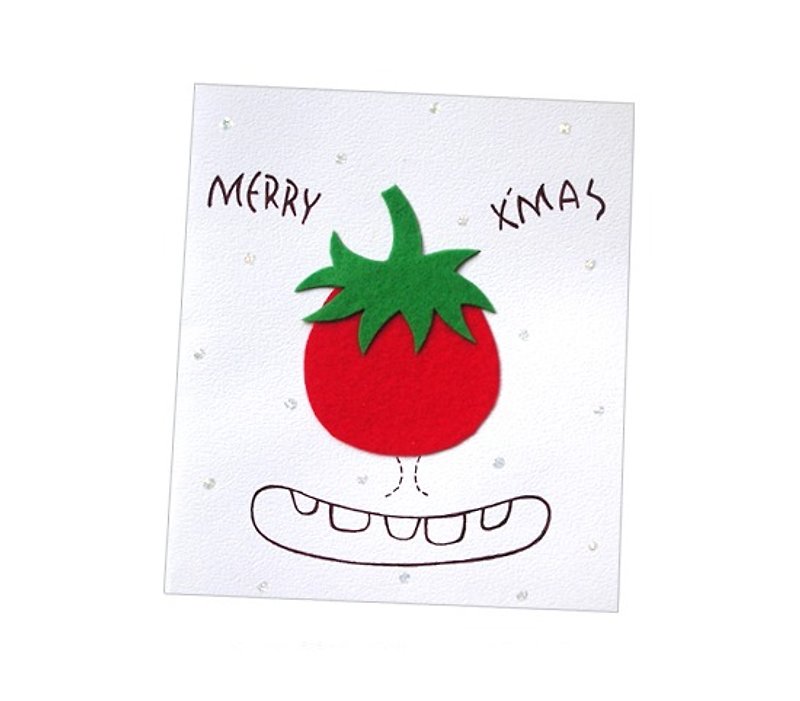 手作りカード_クリスマススマイルシリーズ...クリスマスカード - カード・はがき - 紙 レッド