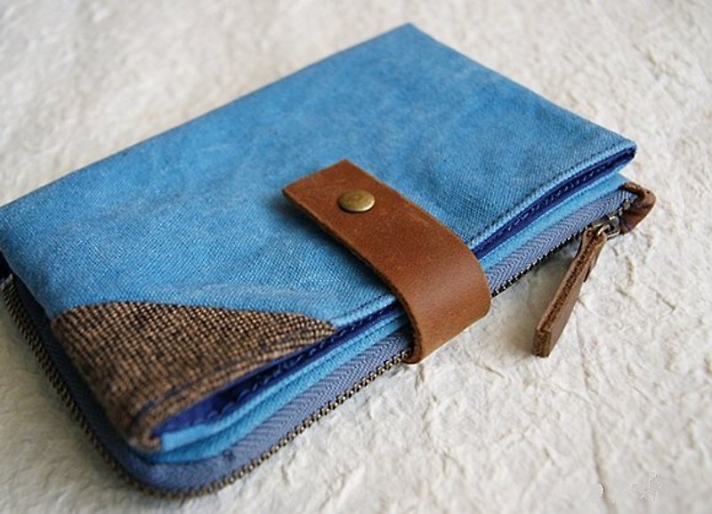 - Wash the old canvas storage bag / retro blue - Wallets - Other Materials 