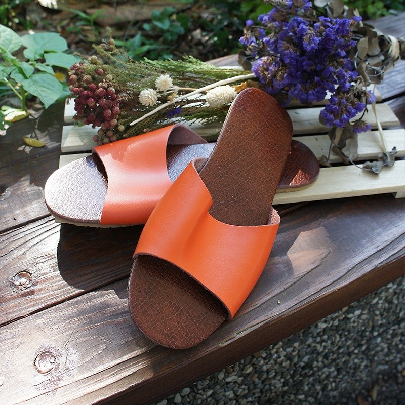 Good day} has a head made rubber sole leather slippers _ - Other - Genuine Leather Multicolor