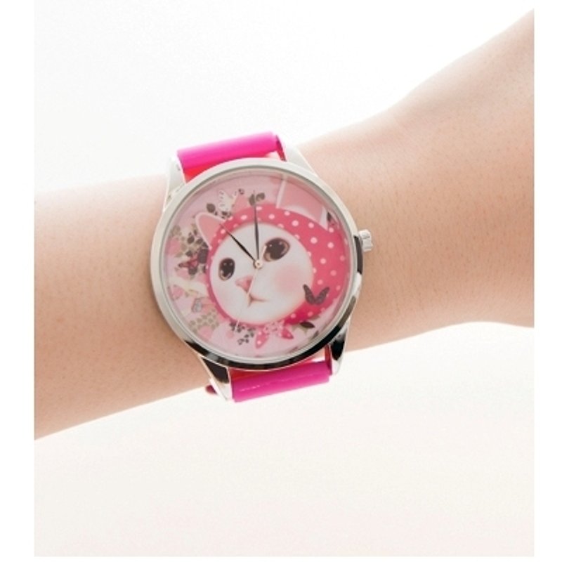 Jetoy, Sweet Cat Good Mood Watch (Pink+S) (Japan)_Pink hood (JJWW009) - Women's Watches - Other Metals Pink