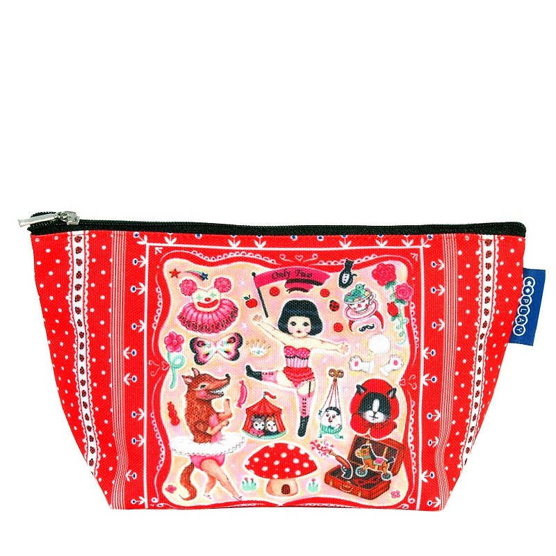 COPLAY  cosmetic bag-The different little red hat - Clutch Bags - Waterproof Material Red