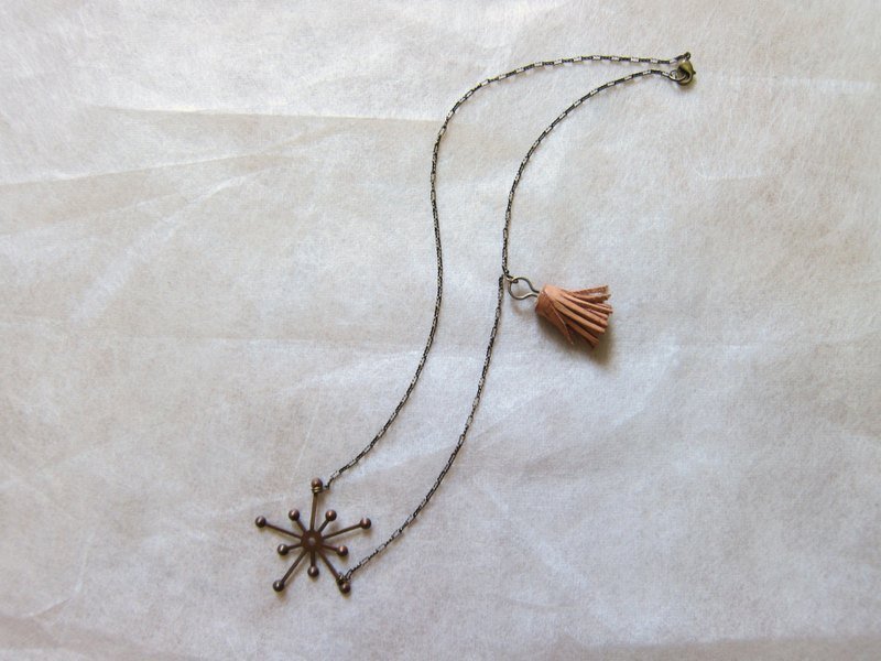 恆星的恆心1號 - Necklaces - Genuine Leather Brown