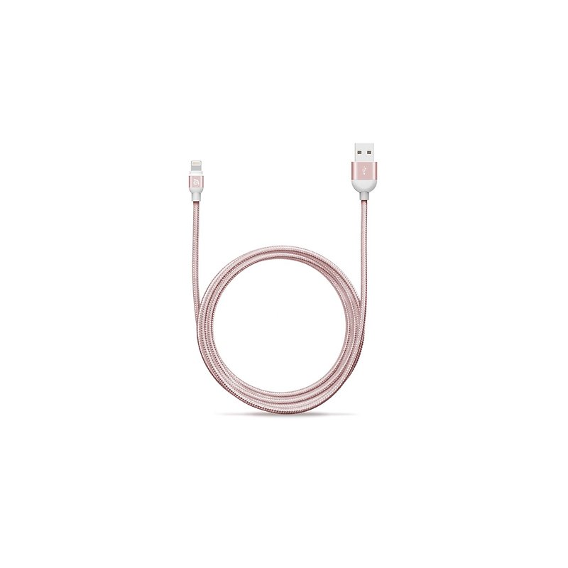 PeAk II Lightning - USB Metal Braid Transmission Line 3M Rose Gold 4714781446280 - Other - Other Metals Pink