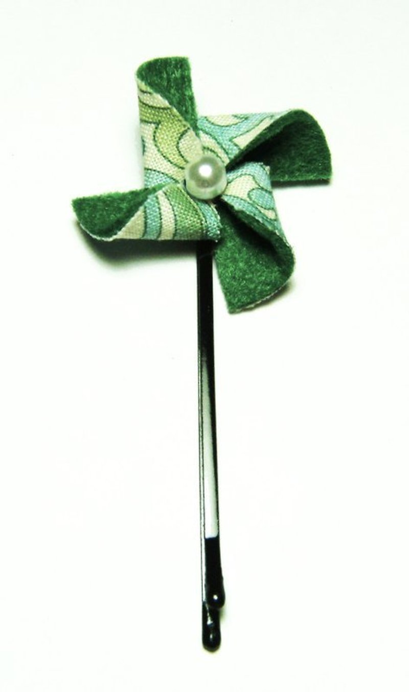 Windmill hairpin -G01 - เครื่องประดับผม - วัสดุอื่นๆ สีเขียว
