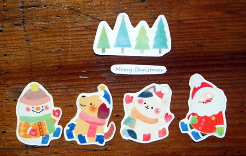 Christmas round sticker set - small (6 in) - Stickers - Paper 