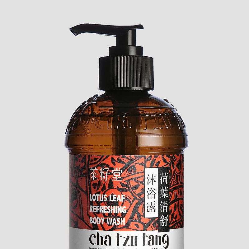 Tea Seed Tang Lotus Leaf Qingshu Body Wash 330mL [For general skin type] - ครีมอาบน้ำ - พืช/ดอกไม้ สีแดง