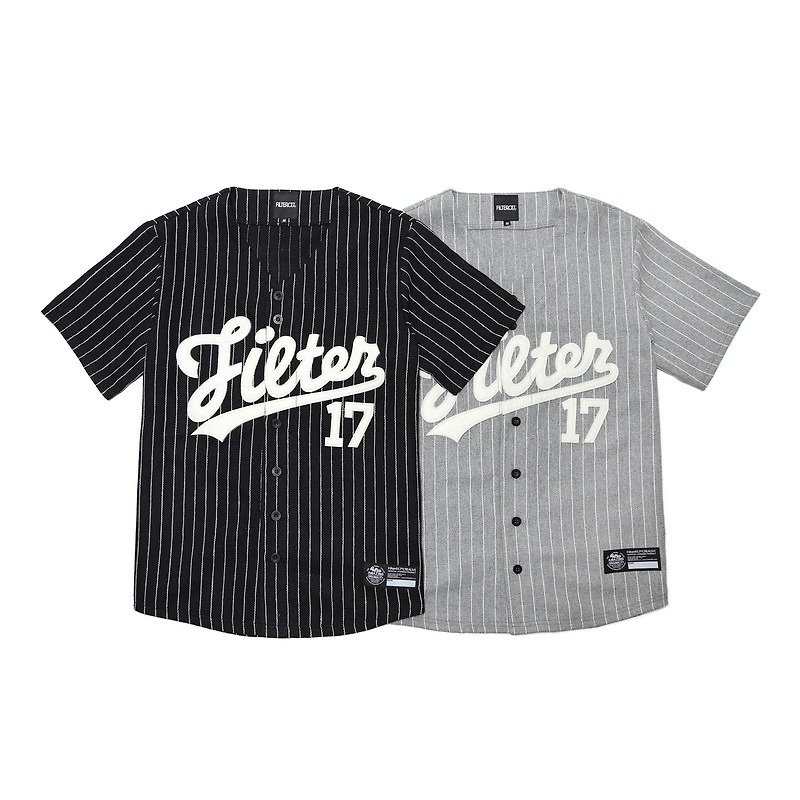 Filter017 Wool Baseball Shirt wool baseball shirt - Men's Shirts - Cotton & Hemp Multicolor