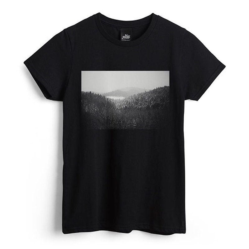 Forest - Black - Women's T-Shirt - เสื้อยืดผู้หญิง - ผ้าฝ้าย/ผ้าลินิน สีดำ