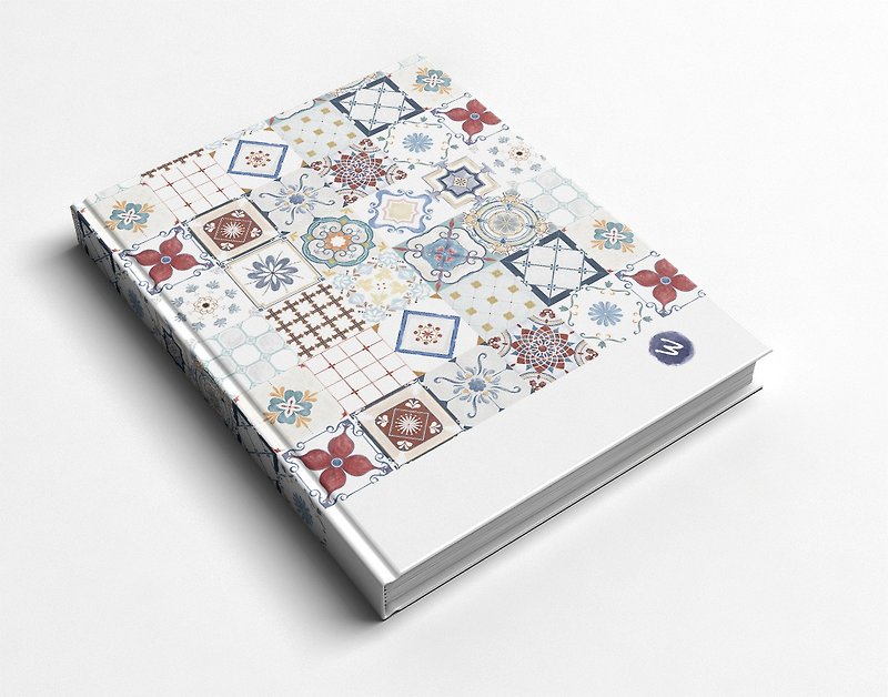 Rococo strawberry WELKIN hand-created handmade book/notebook/handbook/diary-tiles - สมุดบันทึก/สมุดปฏิทิน - กระดาษ ขาว