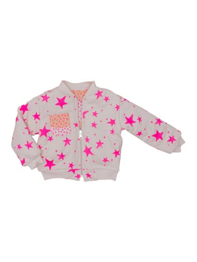 2014 Fall/Winter Noé & Zoë pink star & dot double-sided jacket - อื่นๆ - ผ้าฝ้าย/ผ้าลินิน สึชมพู