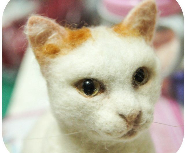 【超新作】 羊毛フェルト。猫。オーダーNo.82 凄 羊毛フェルト