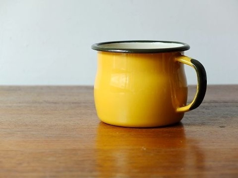 emalia OLKUSZ 波蘭琺瑯馬克杯 350ml   黃 - 咖啡杯 - 其他金屬 黃色
