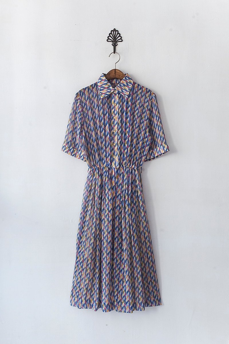 Banana Flyin’ ｜日本製 古著 塗鴉感 短袖洋裝 - 連身裙 - 其他材質 