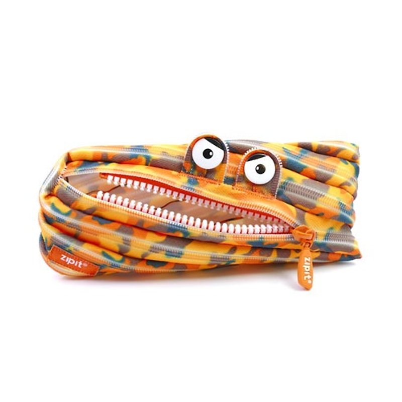 Zipit Monster Zipper Bag Camouflage Series (Medium) - Camouflage Orange - Toiletry Bags & Pouches - Other Materials Orange
