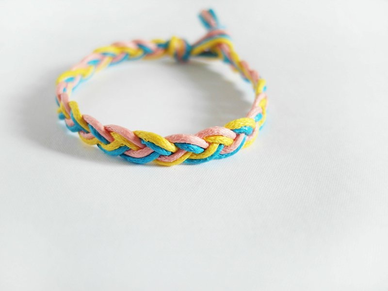 RELAX / hand-woven bracelet - สร้อยข้อมือ - วัสดุอื่นๆ สึชมพู