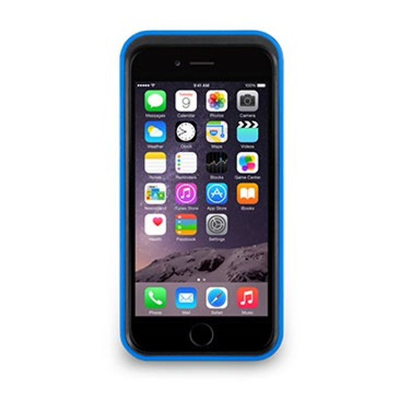 iPhone 6/6s -The Trim Series(upgrade version)- 撞色可立式保護框(防護升級版) - 手機殼/手機套 - 塑膠 藍色