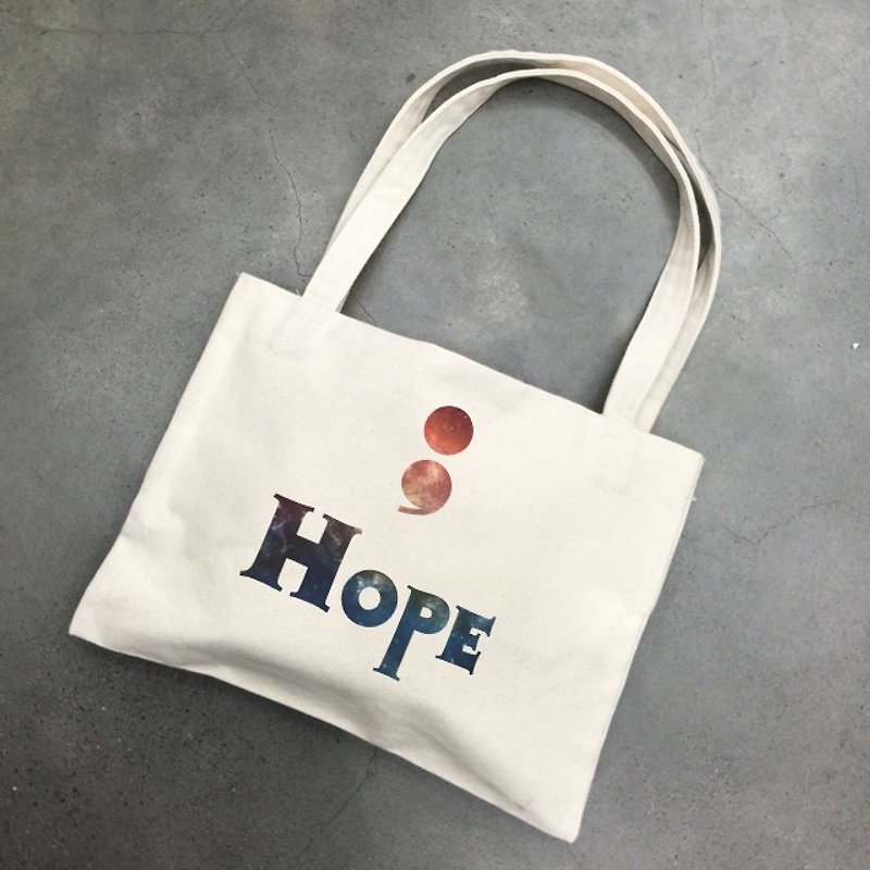 [Customized Gifts] Hope Cultural and Creative Magazine Canvas Bag - Handbags & Totes - Cotton & Hemp 