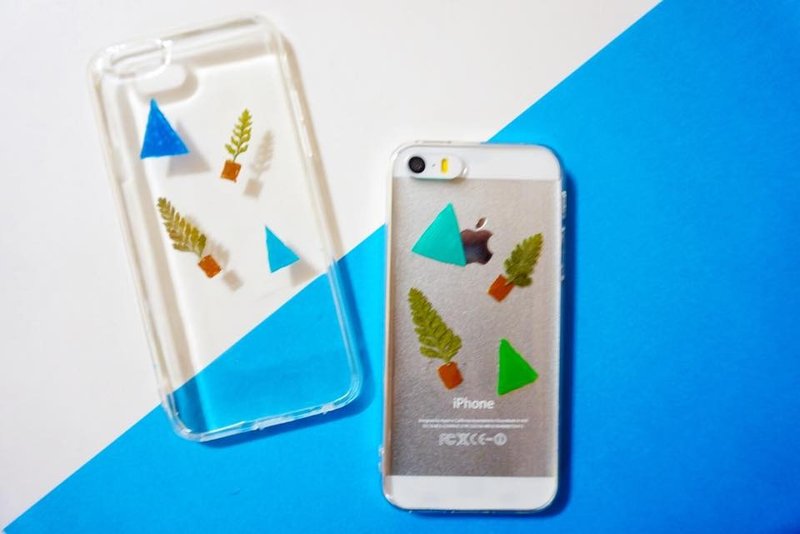 [夏日限定系列- 小盆栽押花手機殼] iphone 5/5s/SE/6/6s/6 plus/6s plus/7/7plus/Samsung S4/S5/S6/S6Edge/S7/S7Edge/Note3/Note4/Note5 - 手機殼/手機套 - 矽膠 