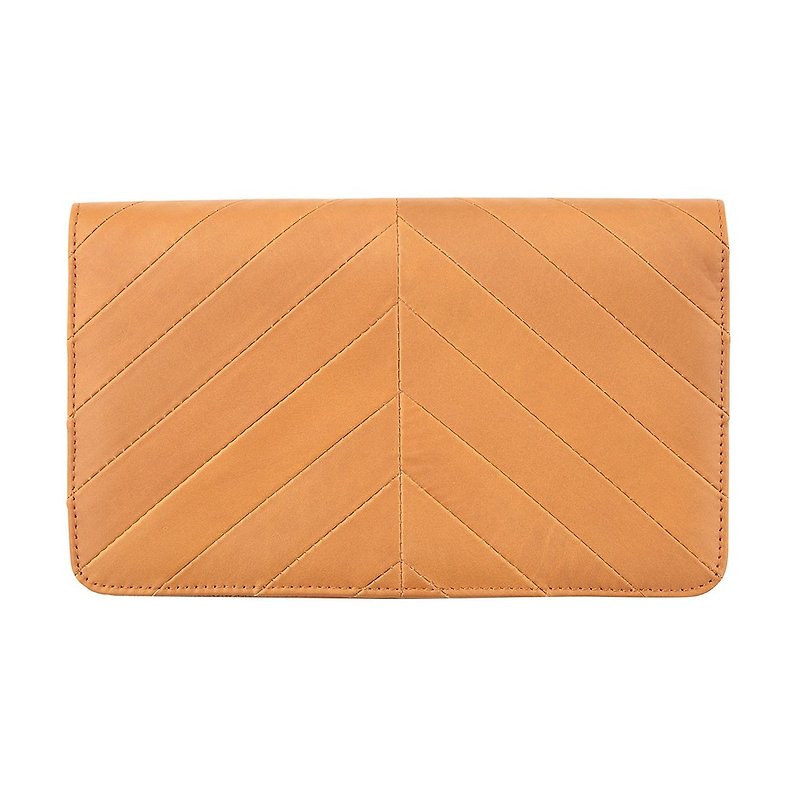 MILDRED Clutch_Tan / Camel - Clutch Bags - Genuine Leather Brown