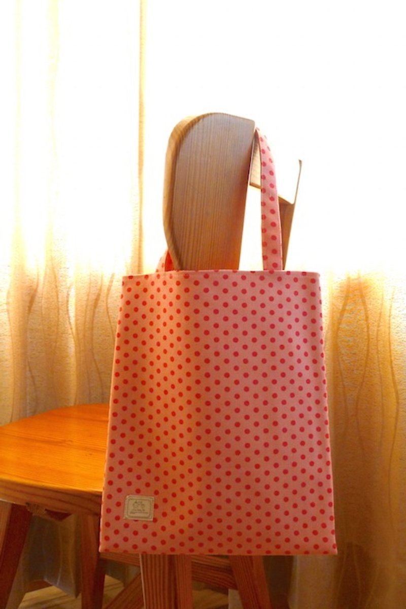| •R• | Dingfan Shuiyu | Flat Tote Bag/Handbag | Pink Strawberry - กระเป๋าถือ - วัสดุอื่นๆ 