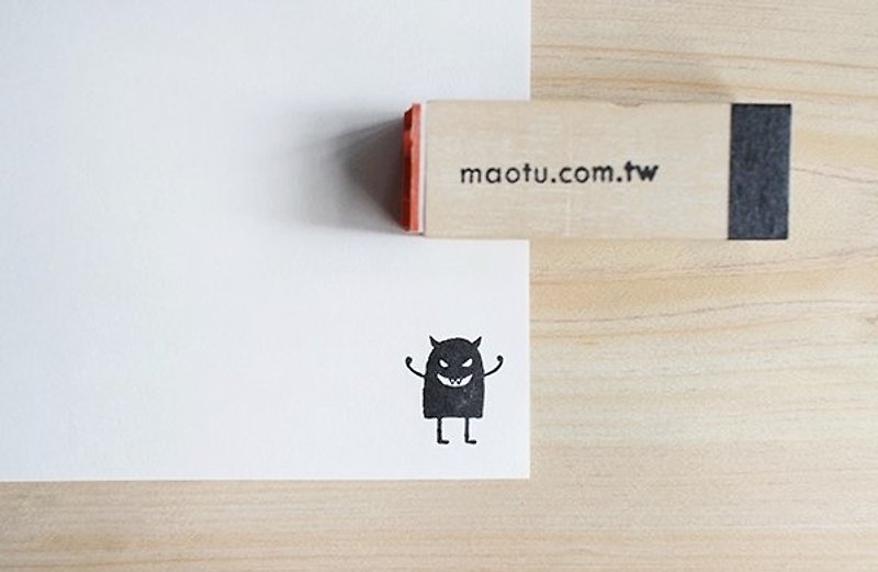 Maotu Maotu - devil hearts rough seal - Stamps & Stamp Pads - Wood White