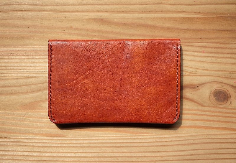 Leather wallet-simple wallet - Wallets - Genuine Leather Brown