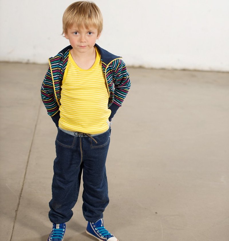 【Lovelybaby北歐童裝】瑞典有機棉軟牛仔褲2歲至4歲 藍 - 男/女童長褲/短褲 - 棉．麻 藍色