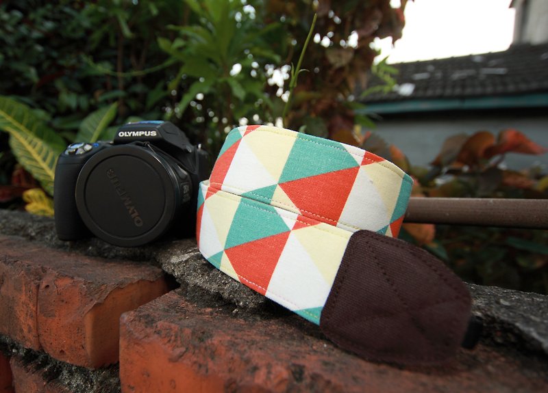 其他材質 相機背帶 - Pu.sozo布手作 三角蛋糕相機背帶/相機帶/相機背繩/旅遊/相機