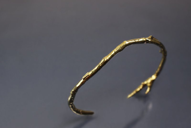 Plant Series - Branch Bronze Bracelet - สร้อยข้อมือ - ทองแดงทองเหลือง สีเขียว